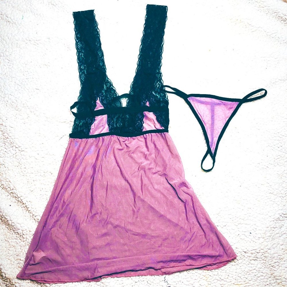 Nightgown & Thong Set